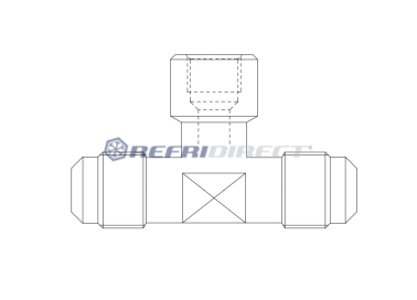 brass fittings Castel, tees Mod. 7340/222 1/4 M X 1/4 F X 1/4 M